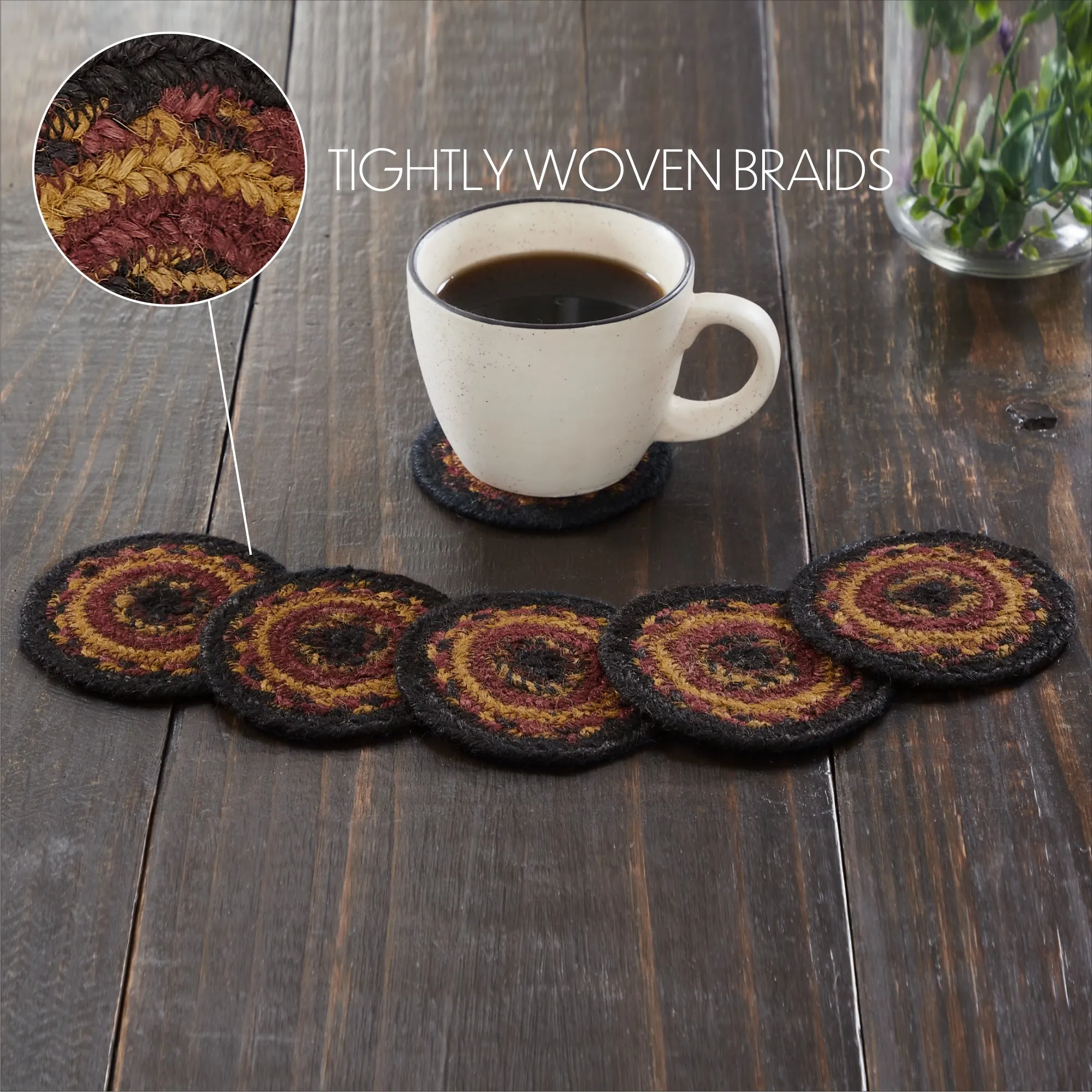 Heritage Farms Jute Coaster Set of 6