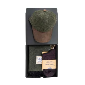 Heritage Green Herringbone Gift Set