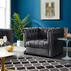 Heritage Upholstered Velvet Armchair