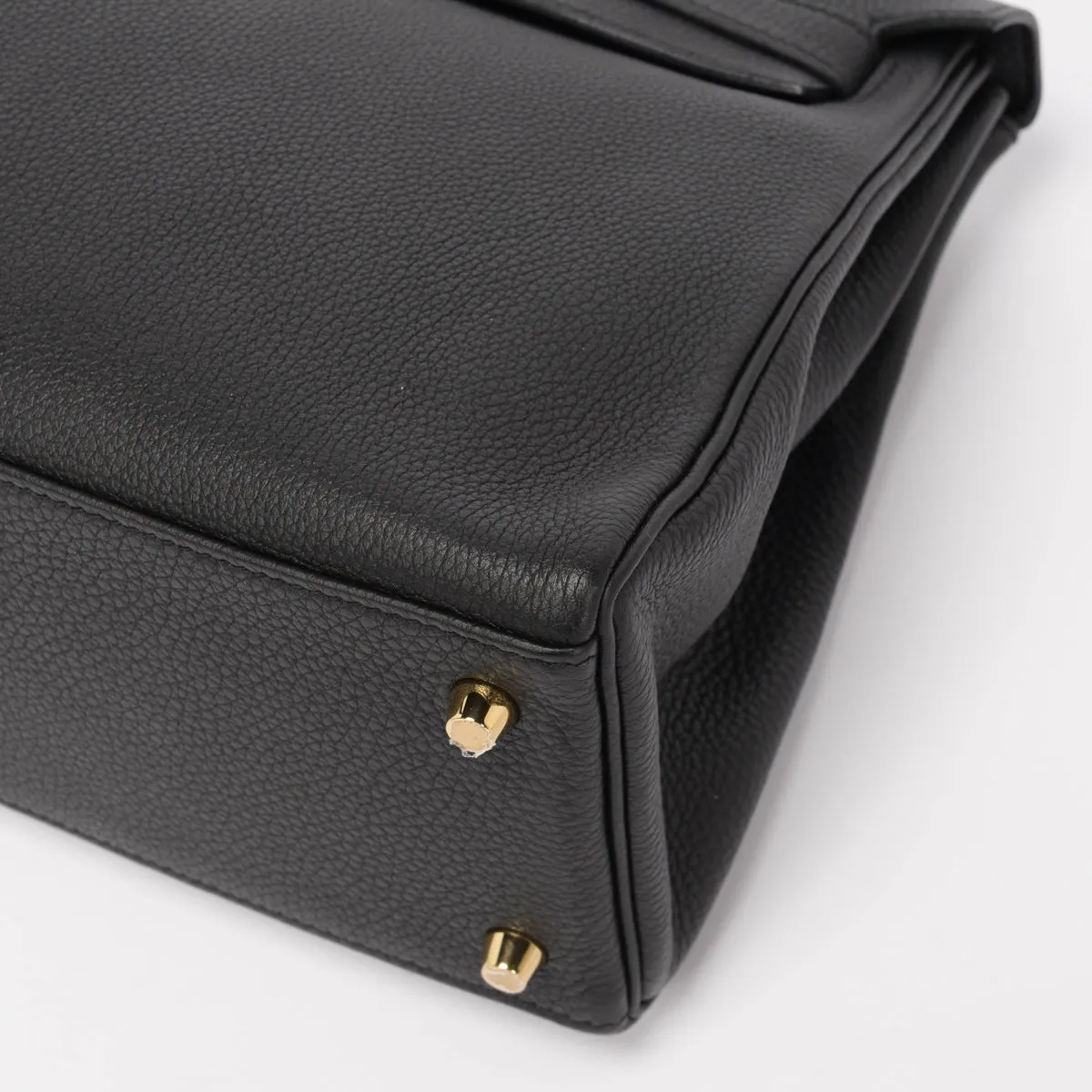 Hermes Black Togo Alligator Touch Kelly 28 GHW