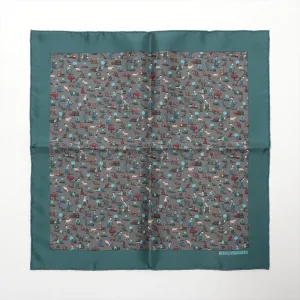 Hermès Petite Carré Silk Scarf Green