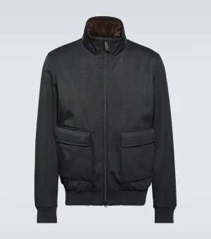 Herno wool bomber jacket, gray