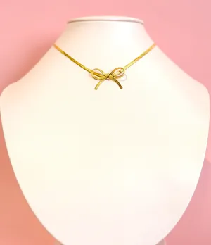 Herringbone Bow Necklace