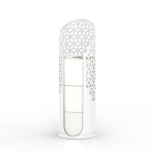 Hexacube Toilet Roll Holder White