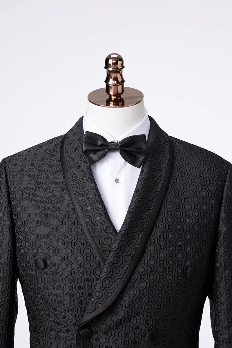 Hexagon Noir Double-Breasted Dinner Jacket