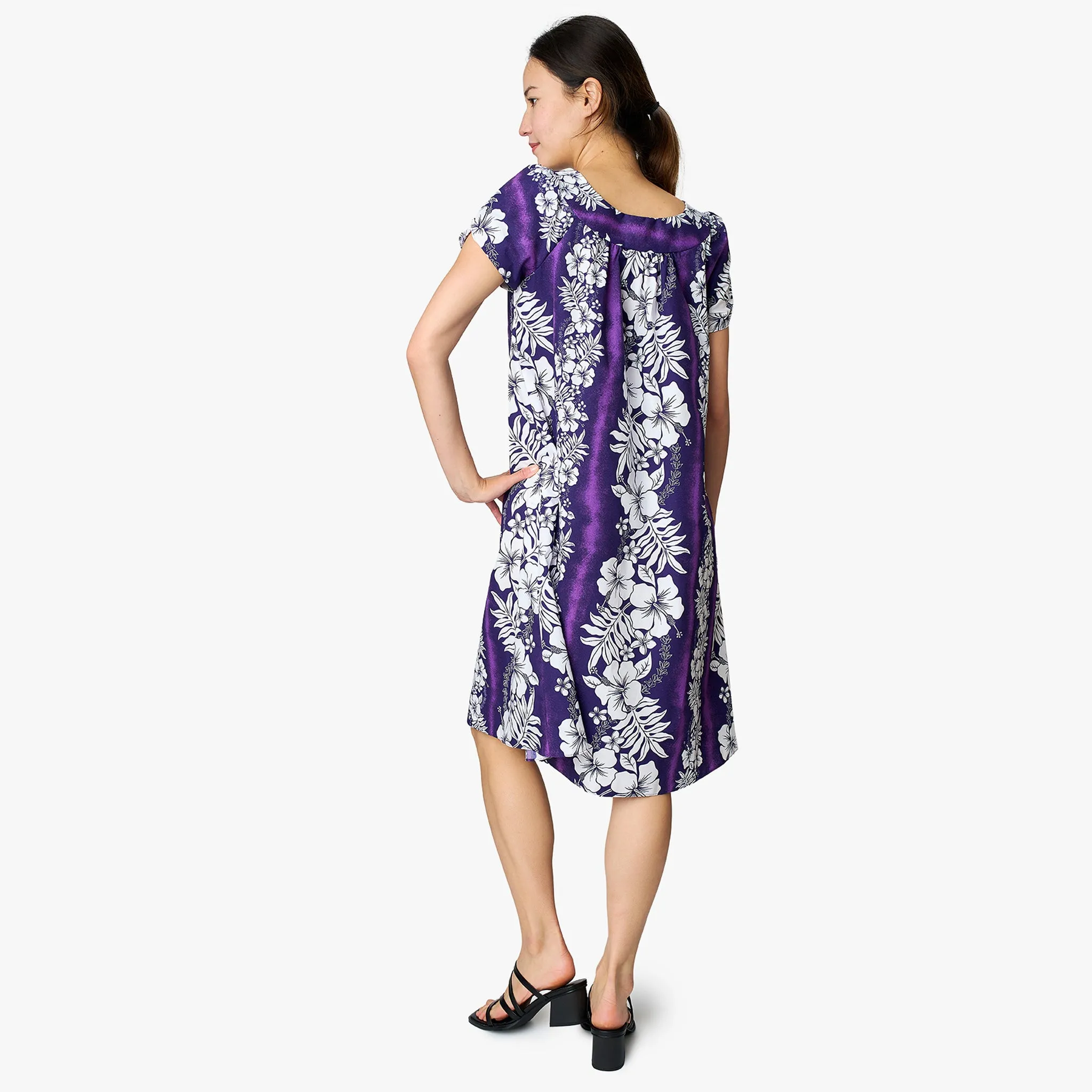 Hibiscus Lauae Panel Tulip Sleeve Short Dress