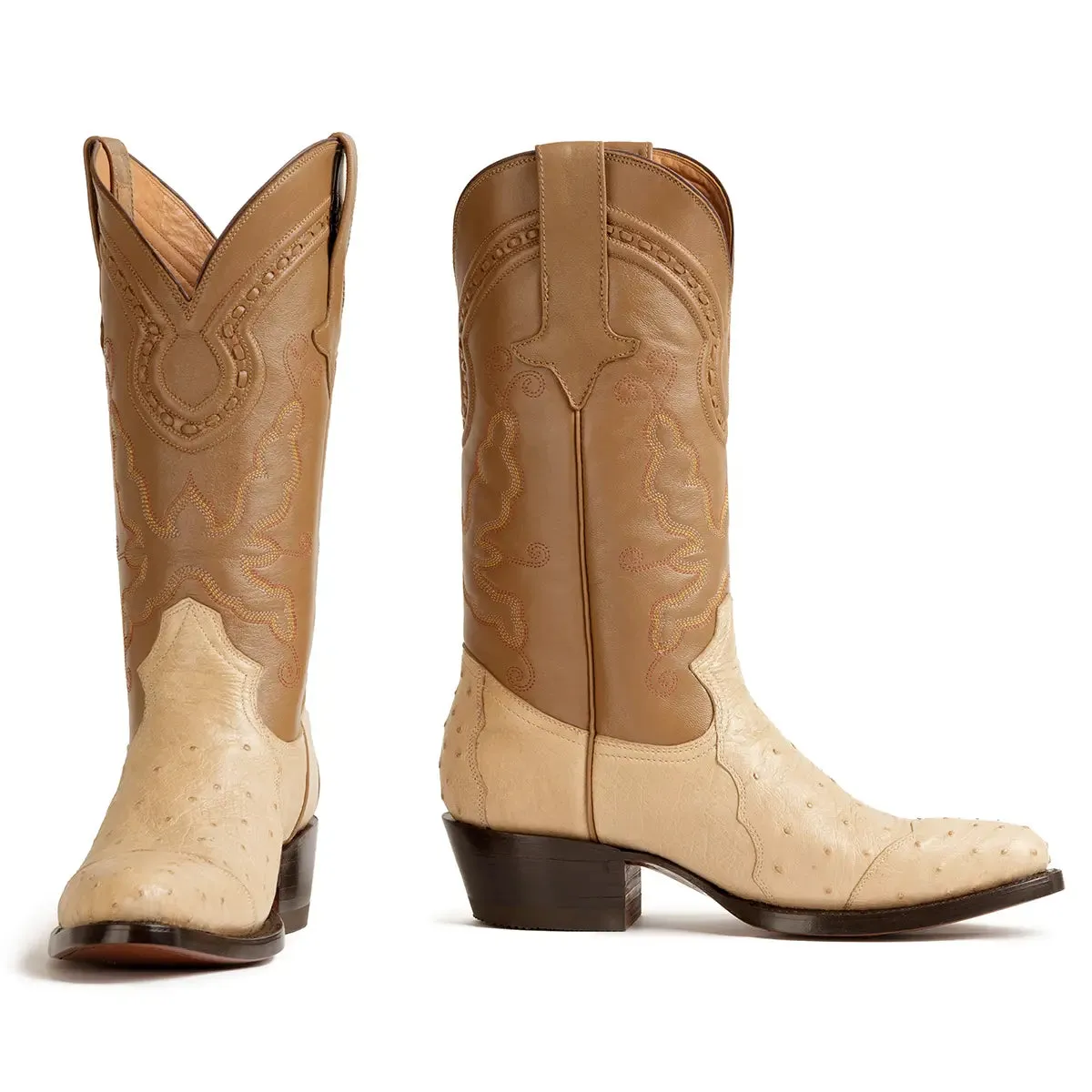 Hidalgo 4 Piece Ostrich Classic Western Boot - Oryx