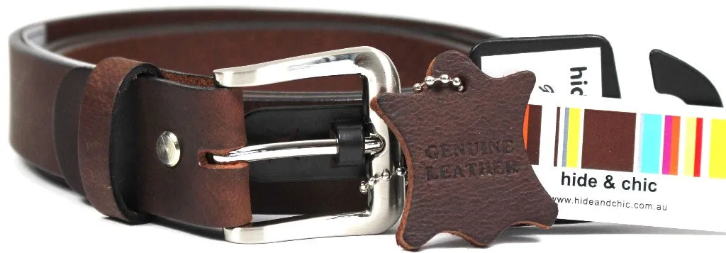 Hide & Chic Genuine Full Grain Leather Men’s Belts. Style: 45008