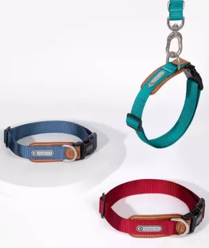 HiDREAM Simple and Durable Multi-functional Nylon Leather Dog Collar for All Size Dogs 40kg