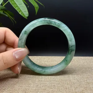 High Genuine Burmese Icy Green Jade Jadeite Bangle Bracelet ( 60.1mm )