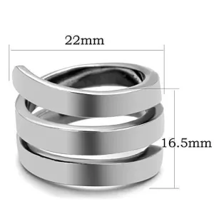 High polished (no plating) Stainless Steel Ring with No Stone for Women Style TK1519