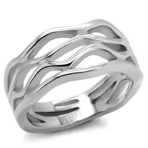 High polished (no plating) Stainless Steel Ring with No Stone for Women Style TK154