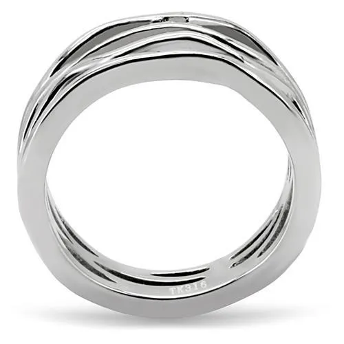 High polished (no plating) Stainless Steel Ring with No Stone for Women Style TK154