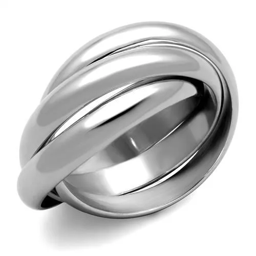 High polished (no plating) Stainless Steel Ring with No Stone for Women Style TK1669