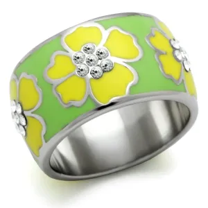 High polished (no plating) Stainless Steel Ring with No Stone for Women Style TK221