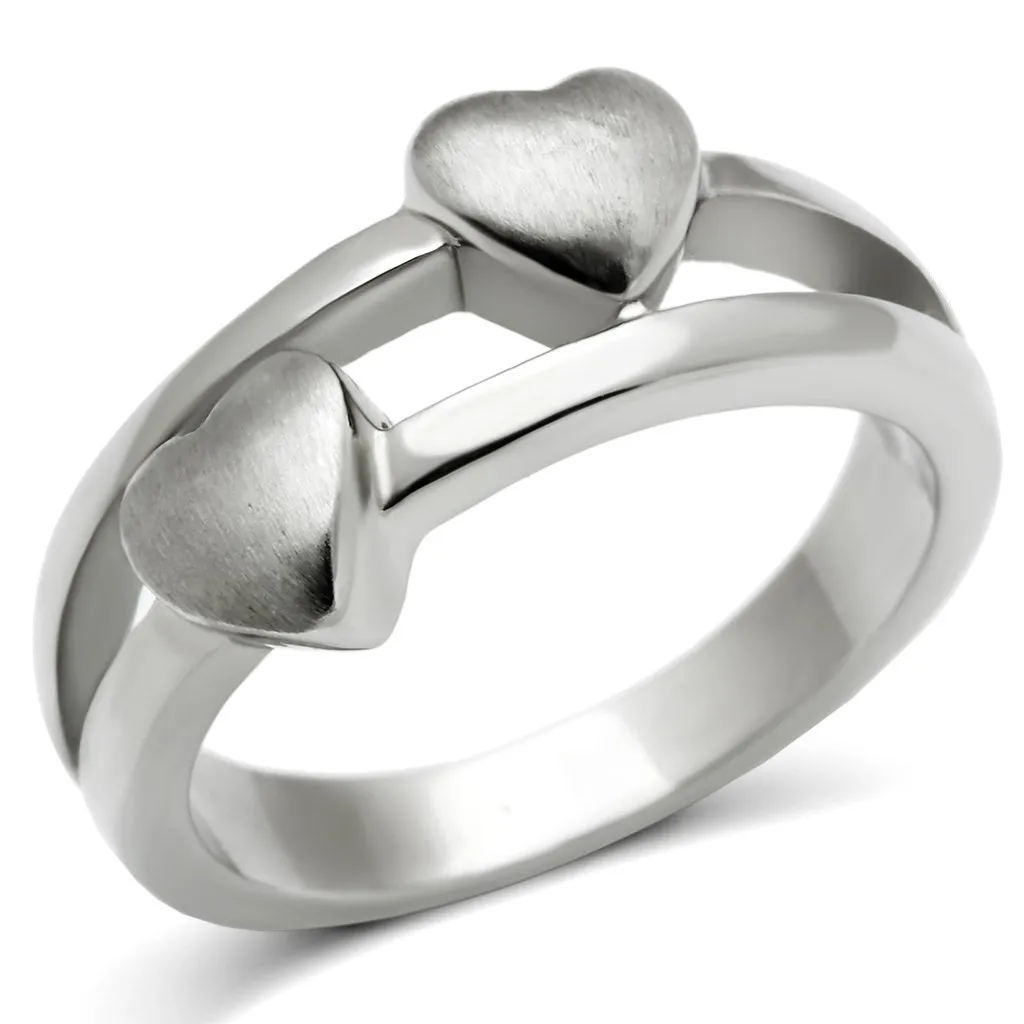 High polished (no plating) Stainless Steel Ring with No Stone for Women Style TK398