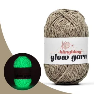 High Quality Gray Glow-in-the-Dark Chenille Yarn