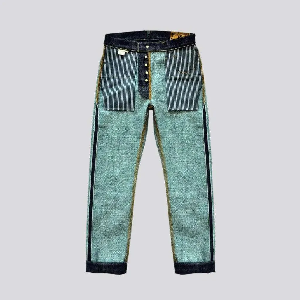 High-quality men's self-edge jeans