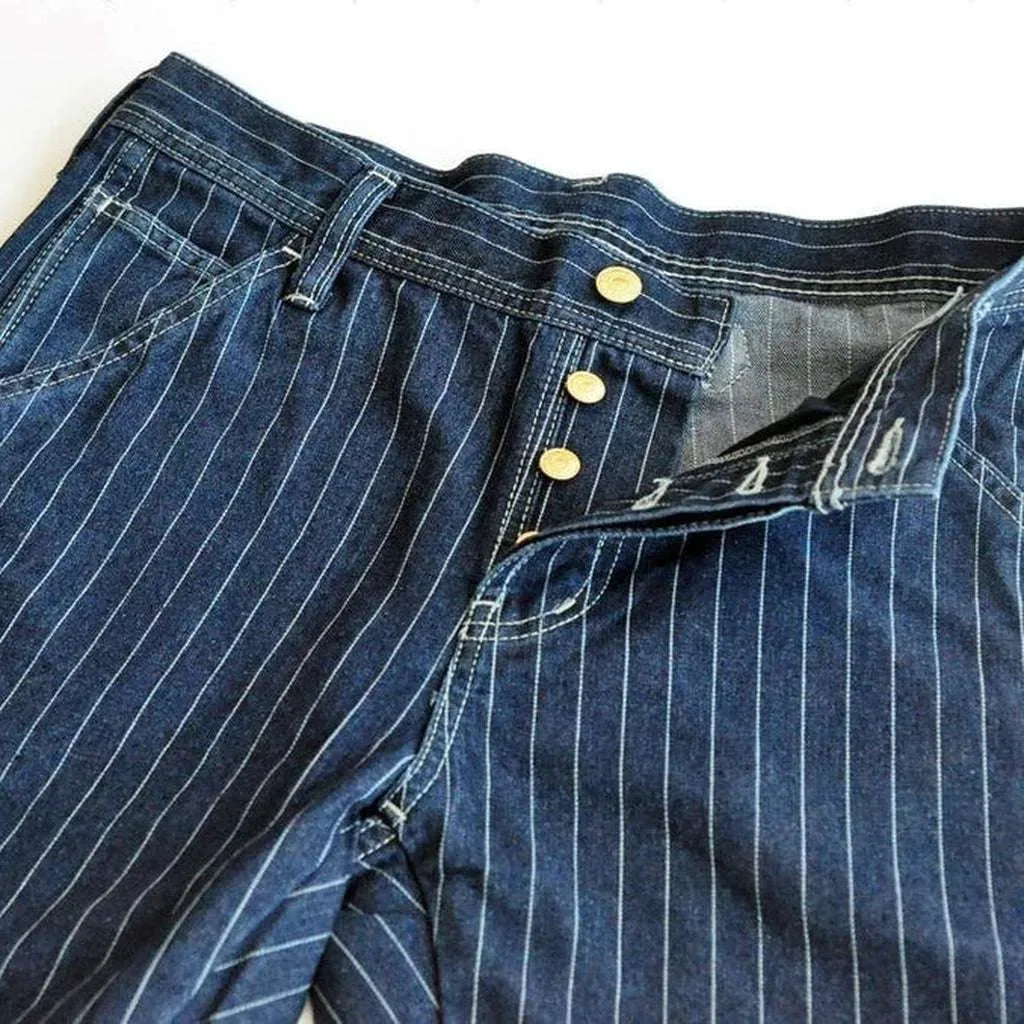 High-quality striped men's jeans