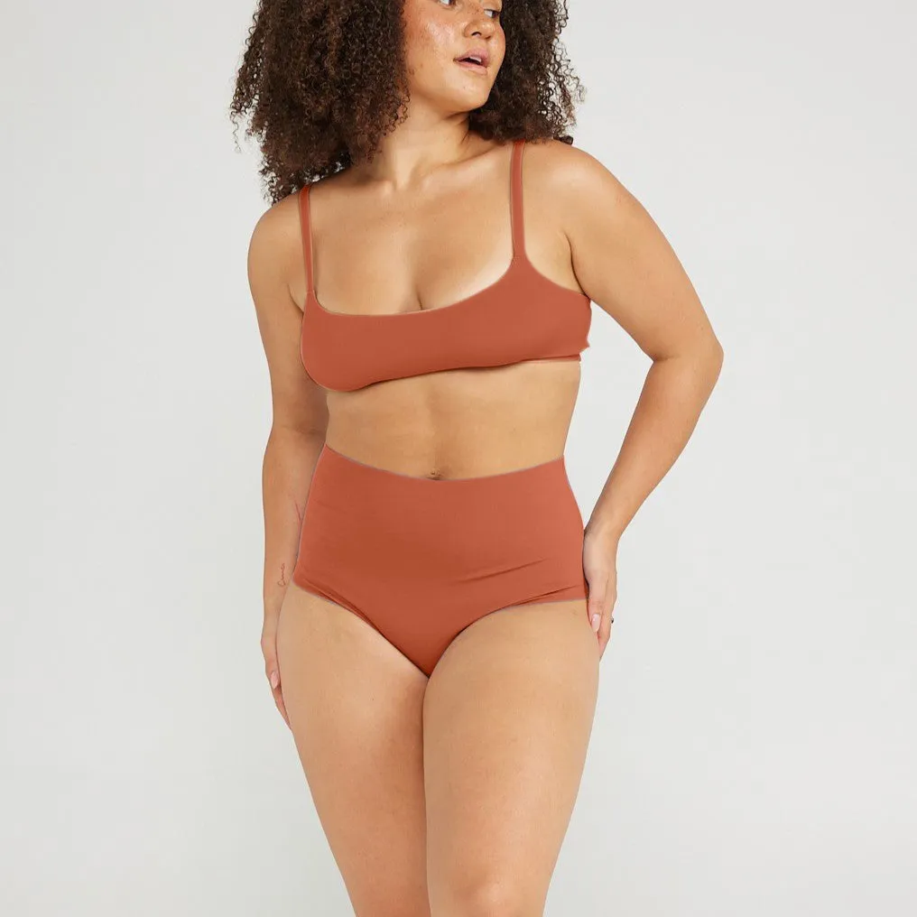 High-Rise Cheeky - Seamless Cotton - Spice