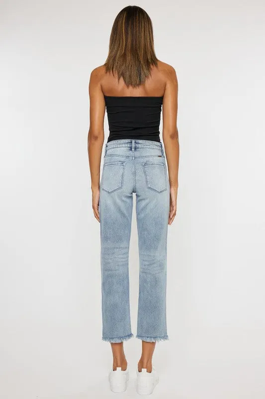 High Rise Straight Fit Jeans