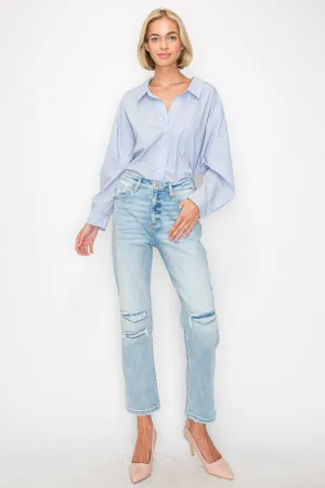 High Rise Straight Jeans