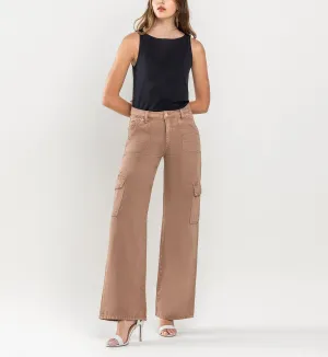 High Rise Utility Cargo Wide Leg Pants