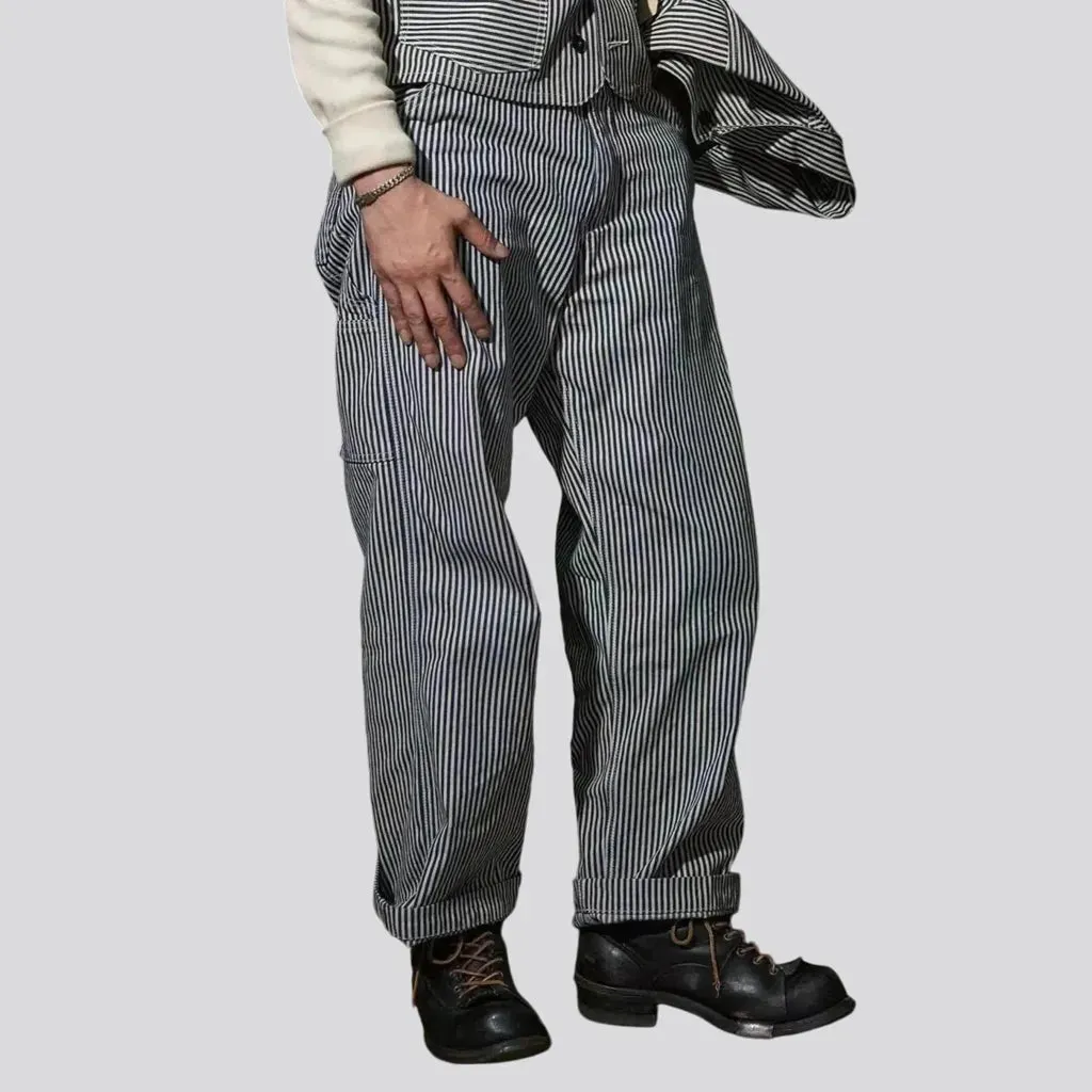 High rise worker men's jeans