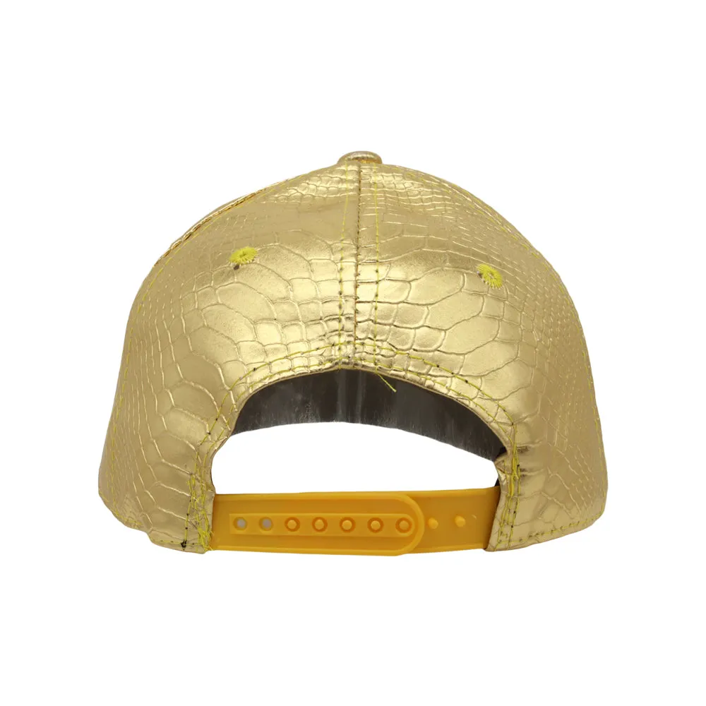 High Shine Crocodile Baseball Cap Flat Brim Snapback Hat Shiny Hip Hop Cap YZ20191