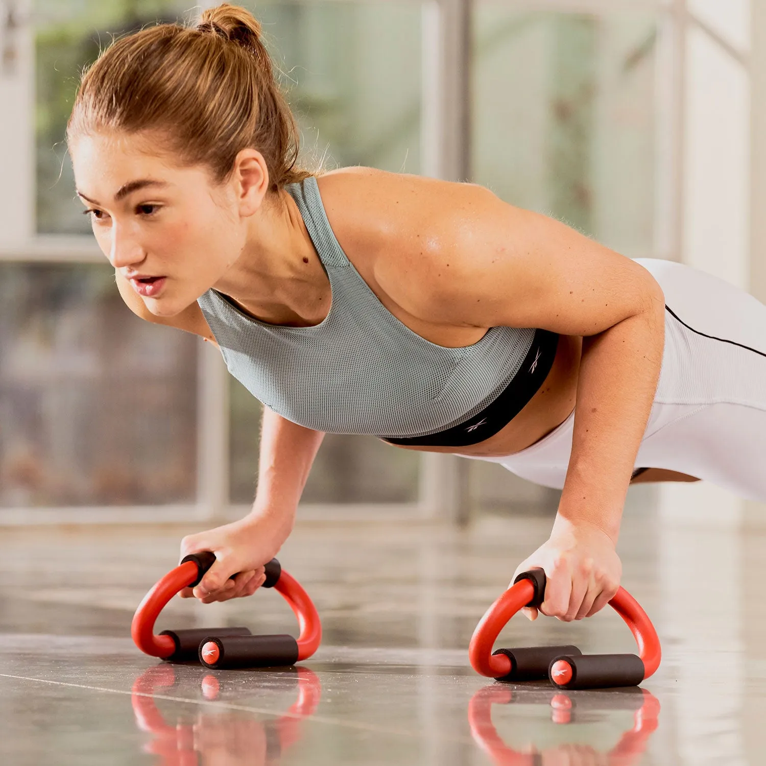 High-Strength Foam Push-Up Bars for Deeper Workouts - Reebok