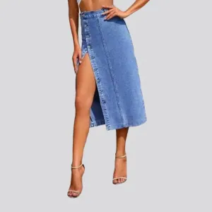 High-waist 90s denim skirt
 for women