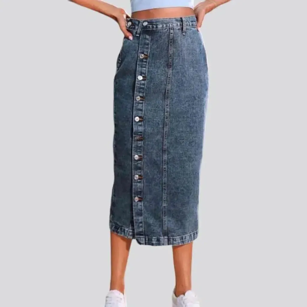 High-waist 90s denim skirt
 for women