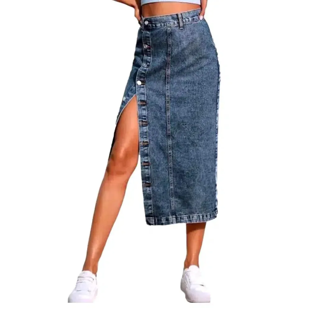 High-waist 90s denim skirt
 for women