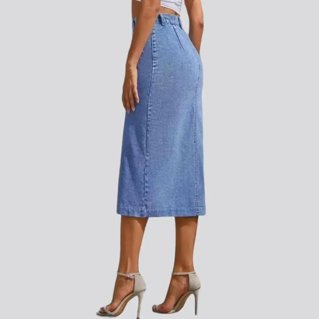 High-waist 90s denim skirt
 for women