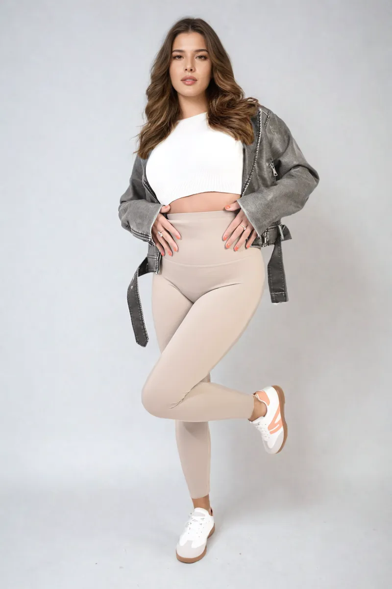 High Waist Wide Waistband Leggings