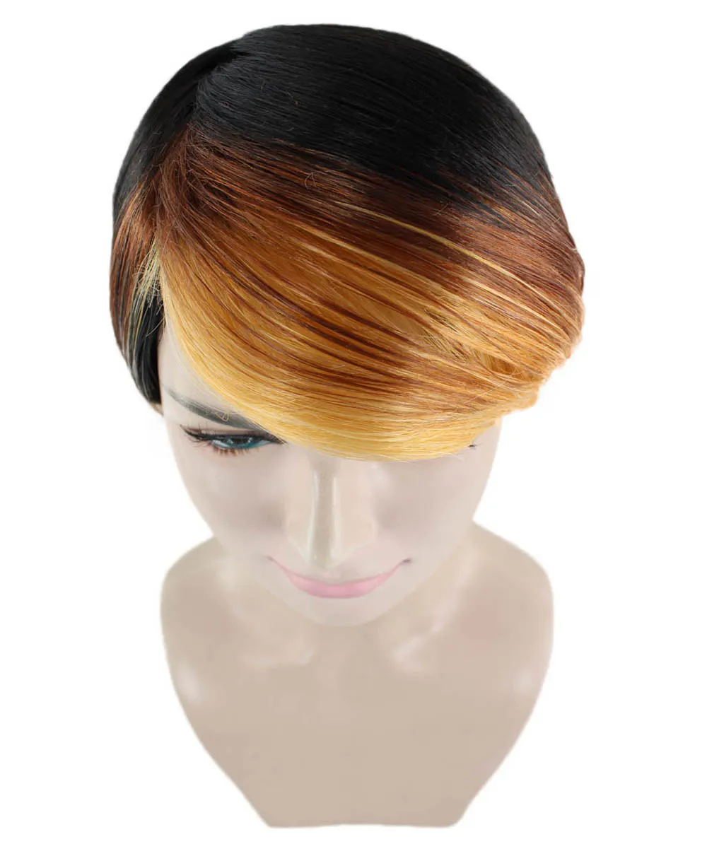 Highlight Short Women's Wig | Bob Short Cosplay Halloween hair| Premium Breathable Capless Cap