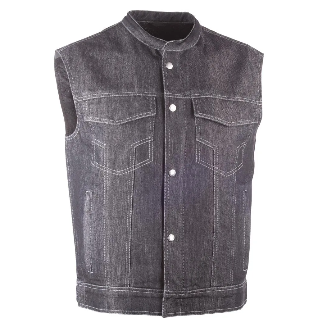 Highway 21 Iron Sights Club Collar Denim Vest