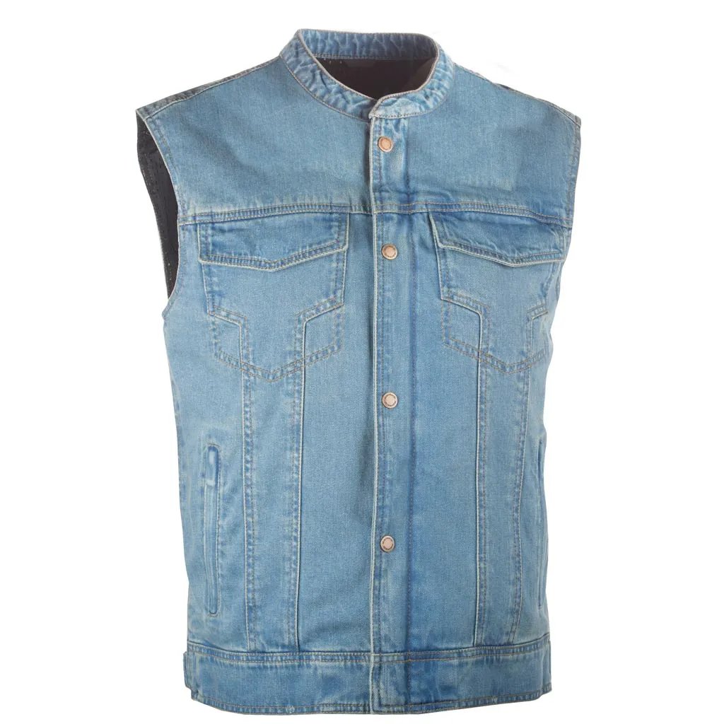 Highway 21 Iron Sights Club Collar Denim Vest