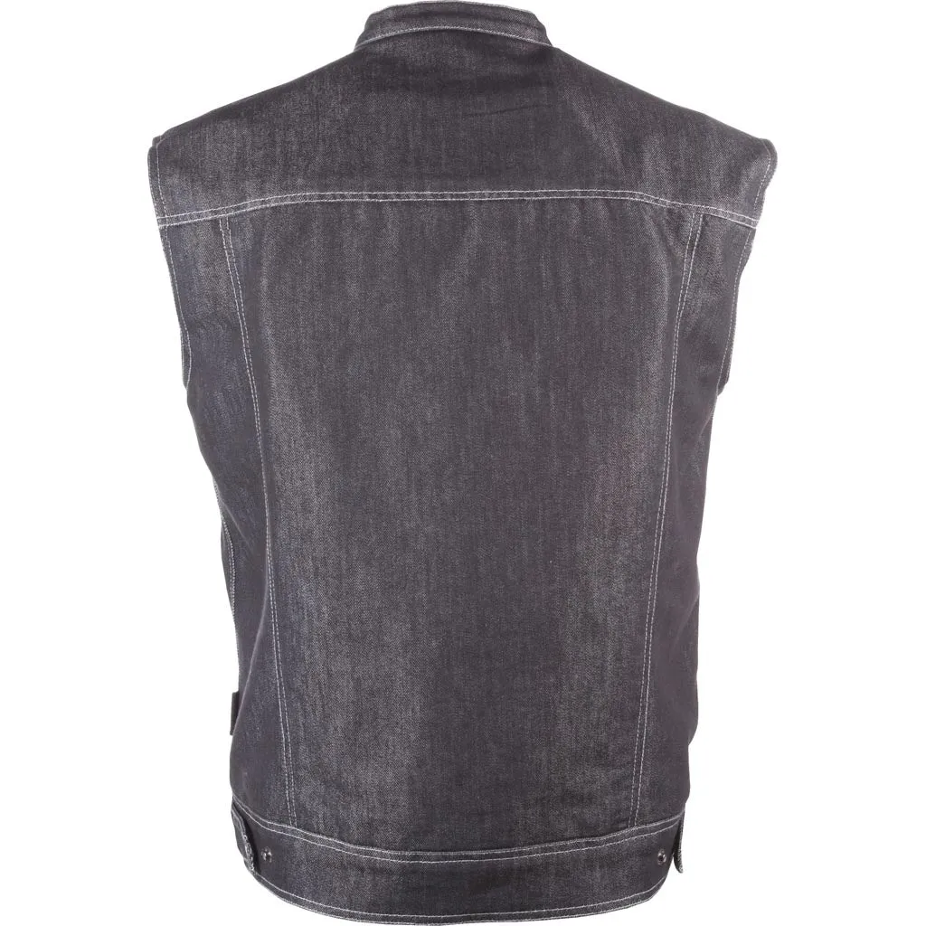 Highway 21 Iron Sights Club Collar Denim Vest