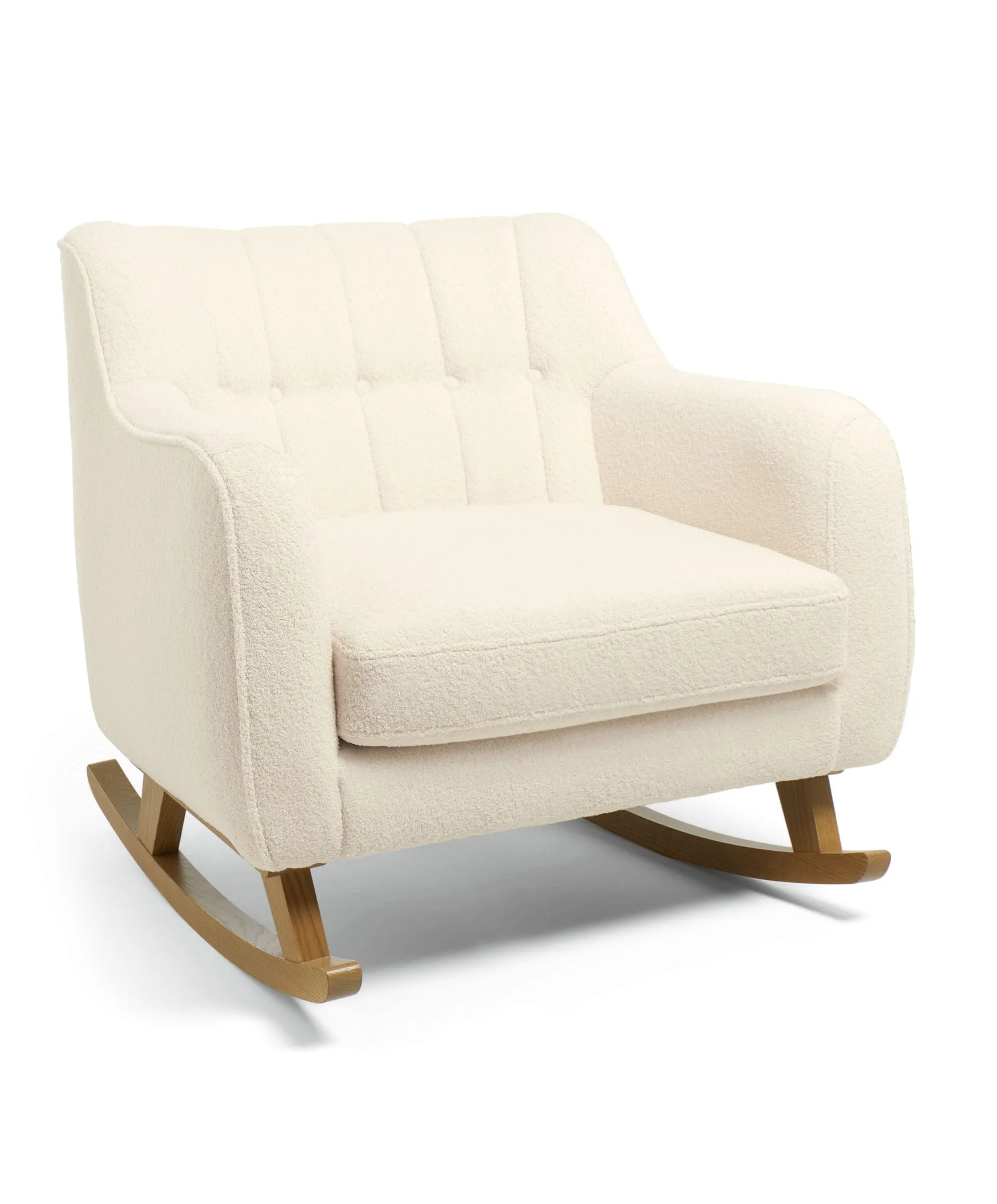 Hilston Cuddle Chair & Footstool Set - Off White Boucle