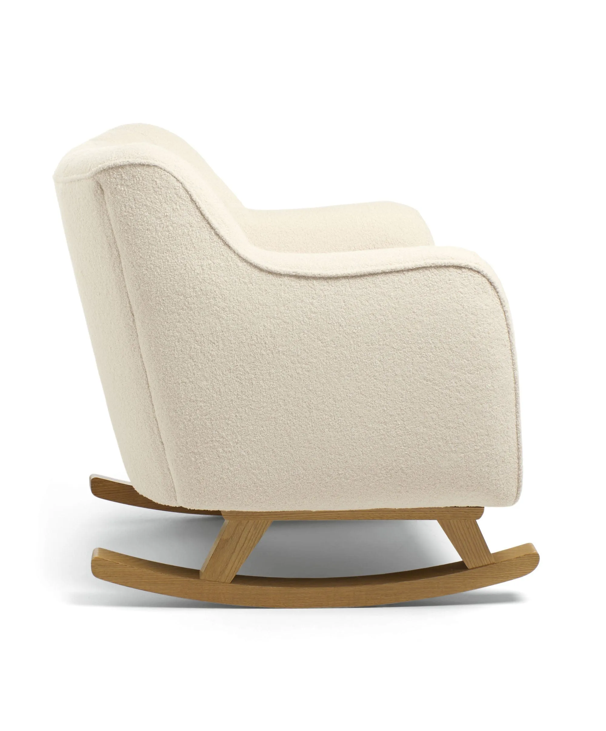 Hilston Cuddle Chair & Footstool Set - Off White Boucle