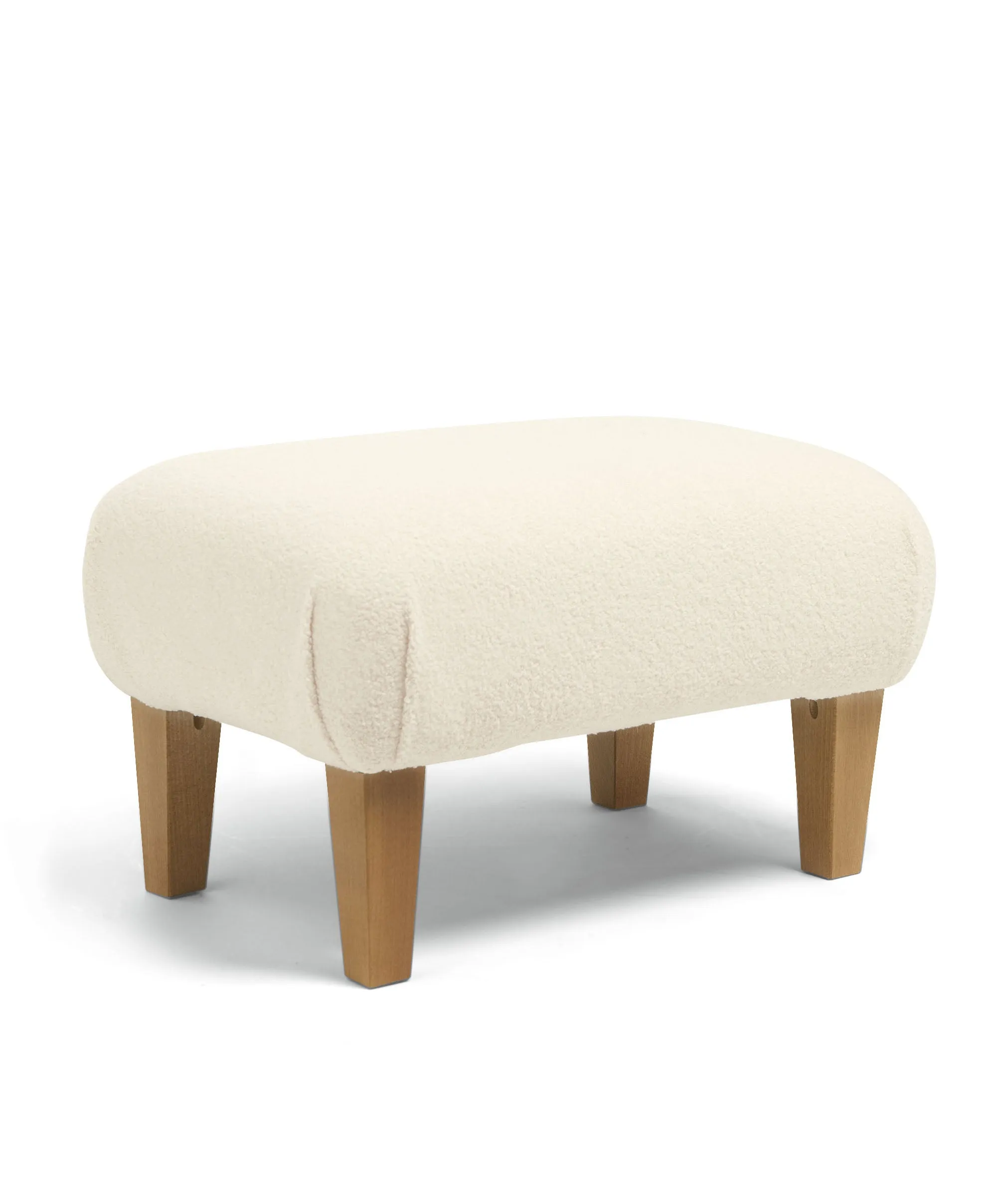 Hilston Cuddle Chair & Footstool Set - Off White Boucle