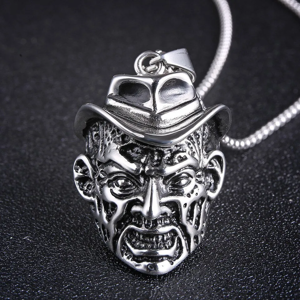 Hip Hop Jewelry  Hyperbole Clown Mask Pendant Necklace in Gold Color