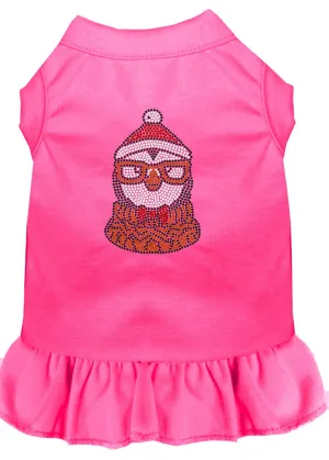 Hipster Penguin Rhinestone Dog Dress Bright Pink Xs (8)