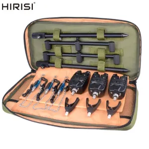 Hirisi Carp Fishing Bite Alarm Set and Swingers Fishing Rod Pod Holder