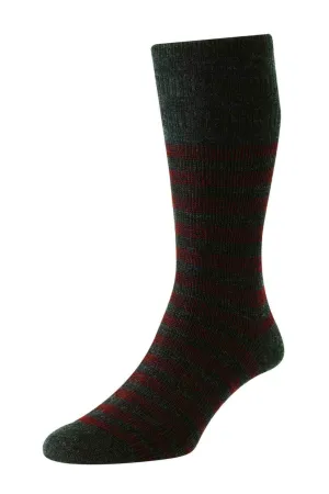 HJ Classic Stripe Wool Top Charcoal 6-11