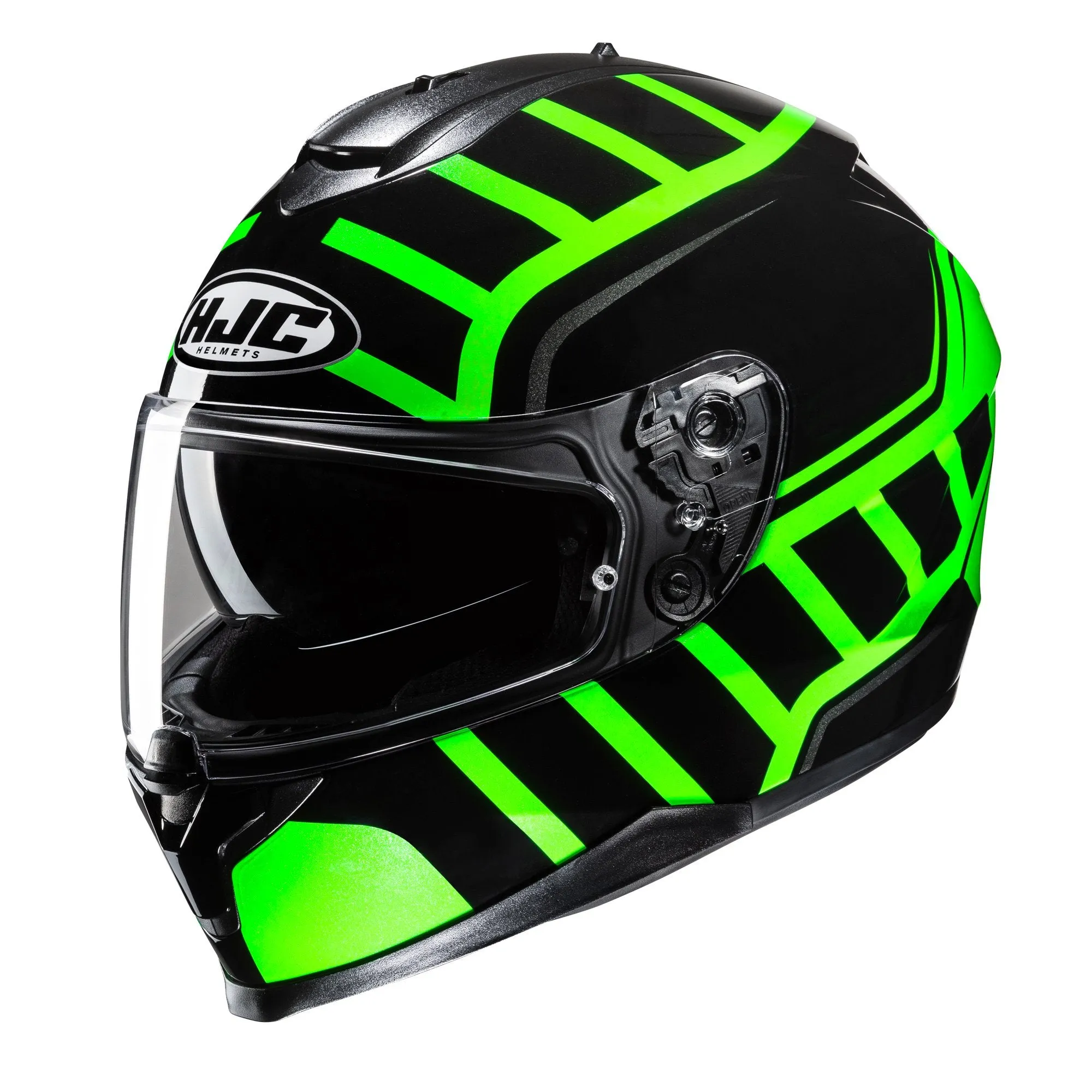 HJC C70N Holt MC4H Green Motorcycle Helmet