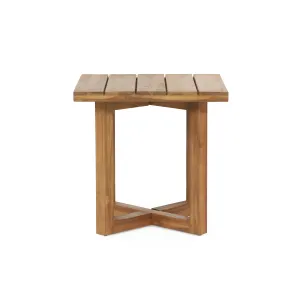 Hobbs Outdoor Acacia Wood Square Side Table, Teak