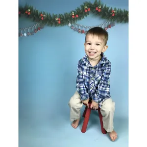 Holiday Garland Printed Backdrop