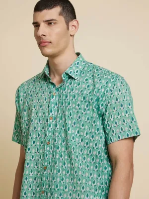 Holiday Handblock Printed Shirt